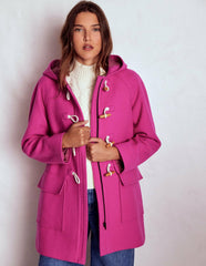 Swing Duffle Coat-Pink Peony / Boden us