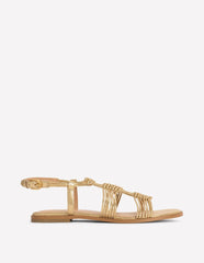 Multi Strap Knot Sandal-Gold / Boden Online