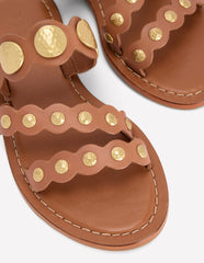 Asymmetric Disc Mule-Tan Discs / Boden On sale