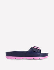 Lyla Single Buckle Sliders-Navy/Pink / Boden Discount