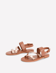 Asymmetric Sandal-Tan/Gold / Boden On sale