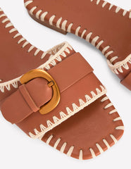 Trim Detail Flat Sandal-Tan / Boden Outlet