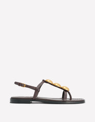 Disc Flat Sandals-Dark Chocolate / Boden Sale