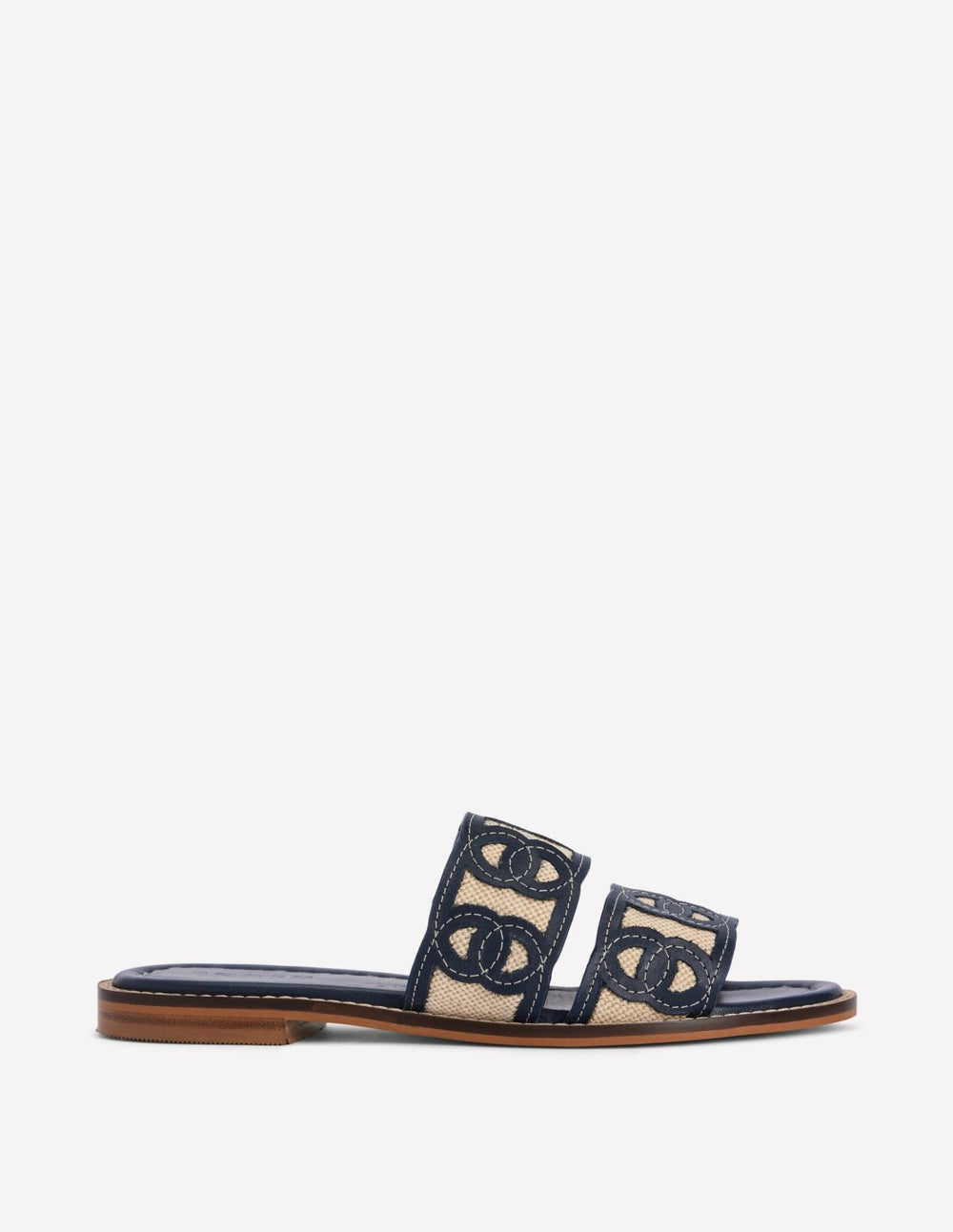 Interlocked Flat Sandal-Navy / Boden On sale