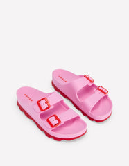 Lyla Double Buckle Sliders-Soft Pink / Boden us