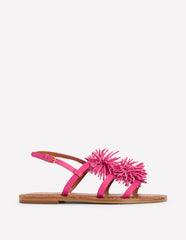 Pom Pom Flat Sandals-Pink / Boden Sale