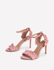 Pleat Detail Heeled Sandal-Almond Pink / Boden On sale