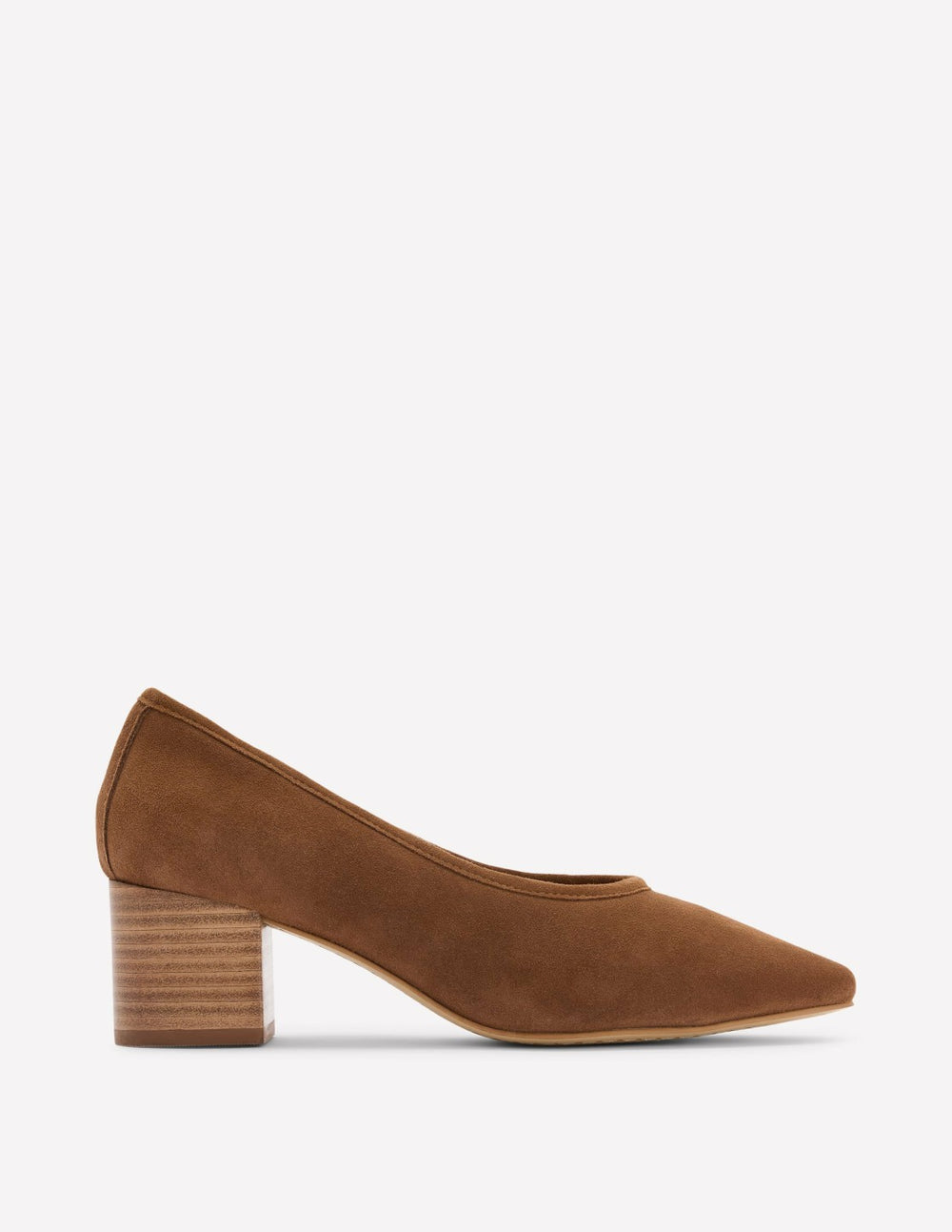 Closed Back Block Heel-Raw Umber / Boden Sale