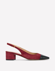 Ailsa Block Heel Slingbacks-Oxblood / Boden Outlet