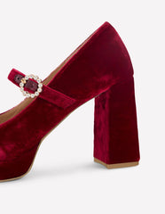 Platform Mary Janes-Ruby Red / Boden On sale