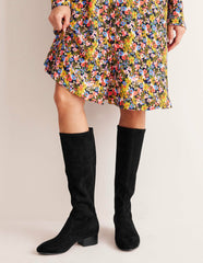 Flat Stretch Knee Boot-Black / Boden us