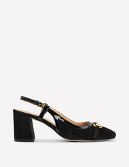 Iris Snaffle Slingback Heels-Black / Boden