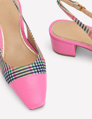 Ailsa Block Heel Slingbacks-Multi Check / Boden Online