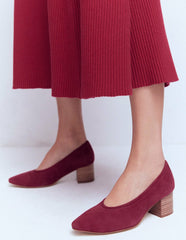 Closed Back Block Heel-Red / Boden Outlet