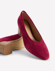 Closed Back Block Heel-Red / Boden Outlet