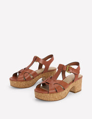 T-bar Wedge Sandals-Tan / Boden Outlet