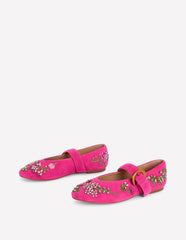 Kylie Flat Buckle Mary Janes-Embellished Pink / Boden Discount