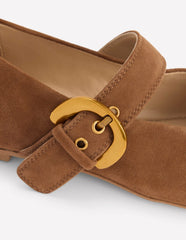 Kylie Flat Buckle Mary Janes-Raw Umber / Boden us