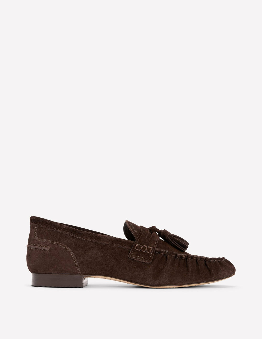 Soft Ruched Loafers-Chocolate / Boden Discount