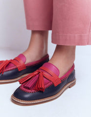 Nya Penny Loafers-Colourblock Tassel / Boden