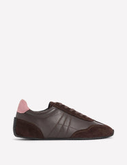 Delphine Slim Sole Trainers-Chocolate / Boden us