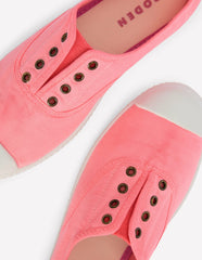 Laceless Canvas Plimsoll-Spring Blossom Pink / Boden
