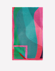 Printed Sarong Scarf-Multi, Rhythmic Wave / Boden On sale