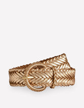 Woven Leather Belt-Gold / Boden Outlet
