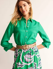 Woven Leather Belt-Gold / Boden Outlet