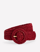 Interest Raffia Belt-Red / Boden