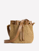 Mini Straw Bucket Bag-Natural Raffia / Boden Outlet