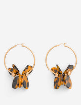 Resin Flower Hoops-Brown Tort / Boden