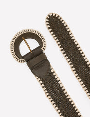 Woven Stitch Belt-Woodland Green / Boden Sale