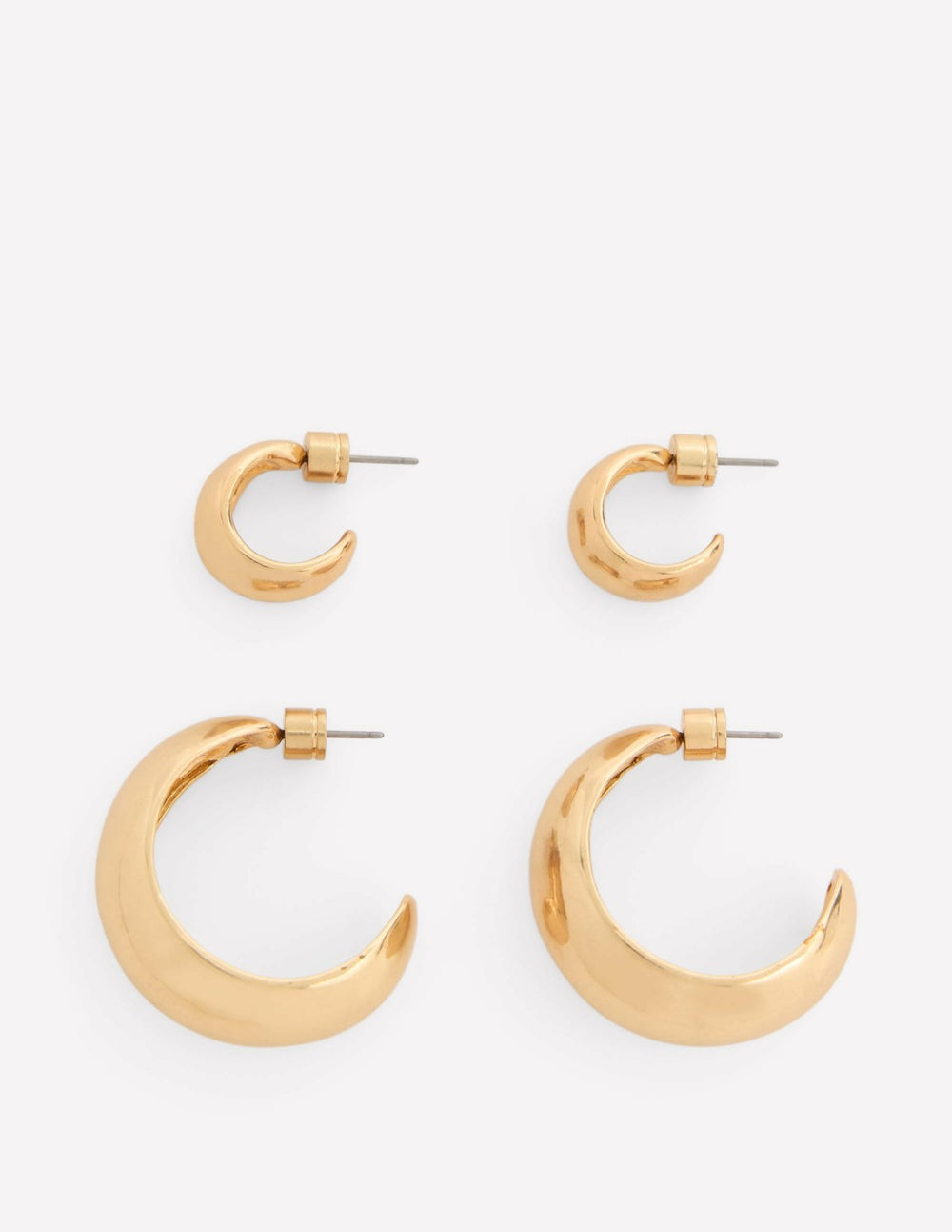 Smooth Dome 2-pack Earrings-Gold Colour / Boden us
