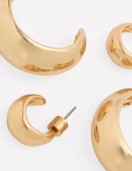 Smooth Dome 2-pack Earrings-Gold Colour / Boden us