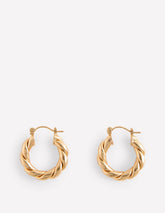 Chunky Twist Hoops-Gold Colour / Boden Sale