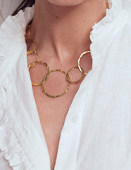 Statement Circle Necklace-Gold Colour / Boden Discount