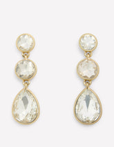 Small Jewel Drop Earrings-Clear / Boden Discount