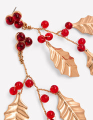 Festive Metal Earrings-Red / Boden Sale