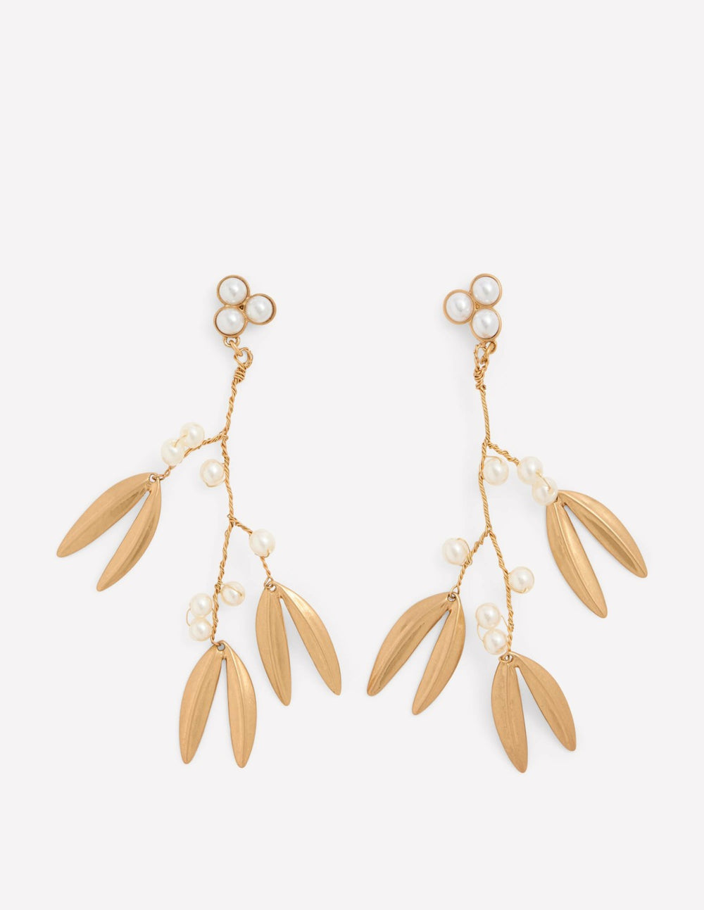 Festive Metal Earrings-Pearl / Boden Online