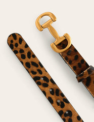 Iris Snaffle-Trim Leather Belt-Leopard / Boden Outlet