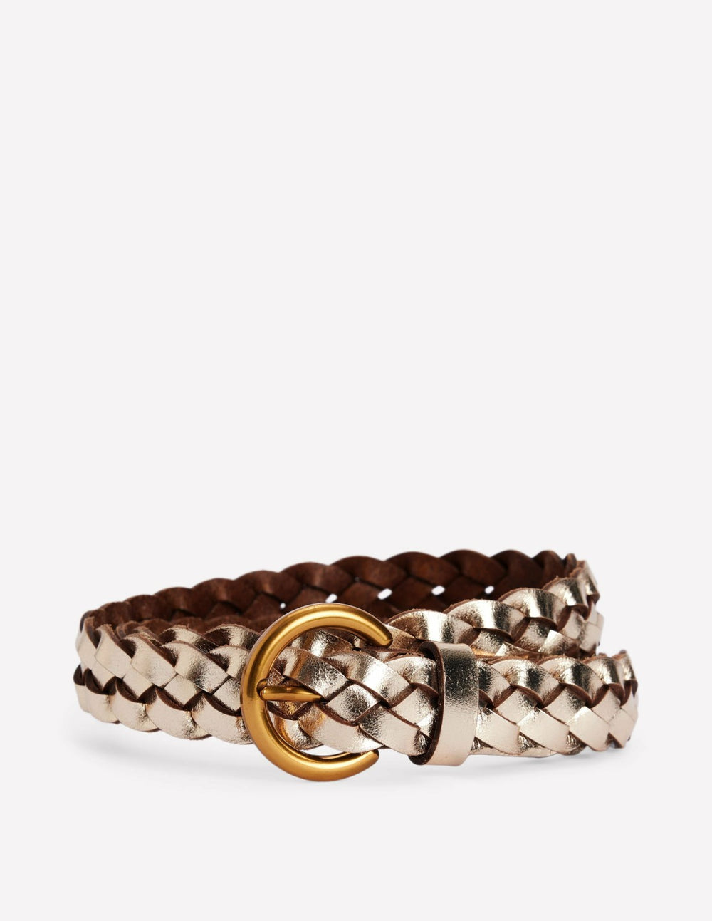 Skinny Plaited Belt-Gold / Boden Outlet