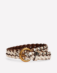 Skinny Plaited Belt-Gold / Boden Outlet