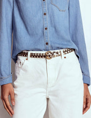 Skinny Plaited Belt-Gold / Boden Outlet