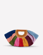 Raffia Moon Clutch-Multi Stripe / Boden us
