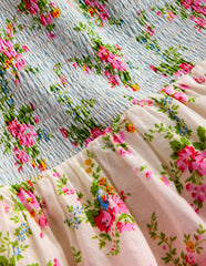 Tiered Lace Trim Dress-Festival Pink Ditsy Rose / Boden Sale