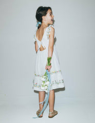 Shirred Bow Back Detail Dress-Soft Ivory / Boden Discount