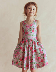 Twirly Jersey Dress-Pink Floral / Boden Outlet