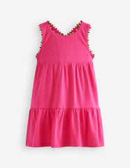 Jersey Cross-back Dress-Flamingo Pink / Boden Sale