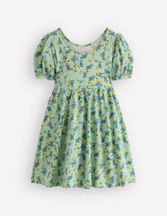 Ballerina Jersey Dress-Green Floral / Boden Sale